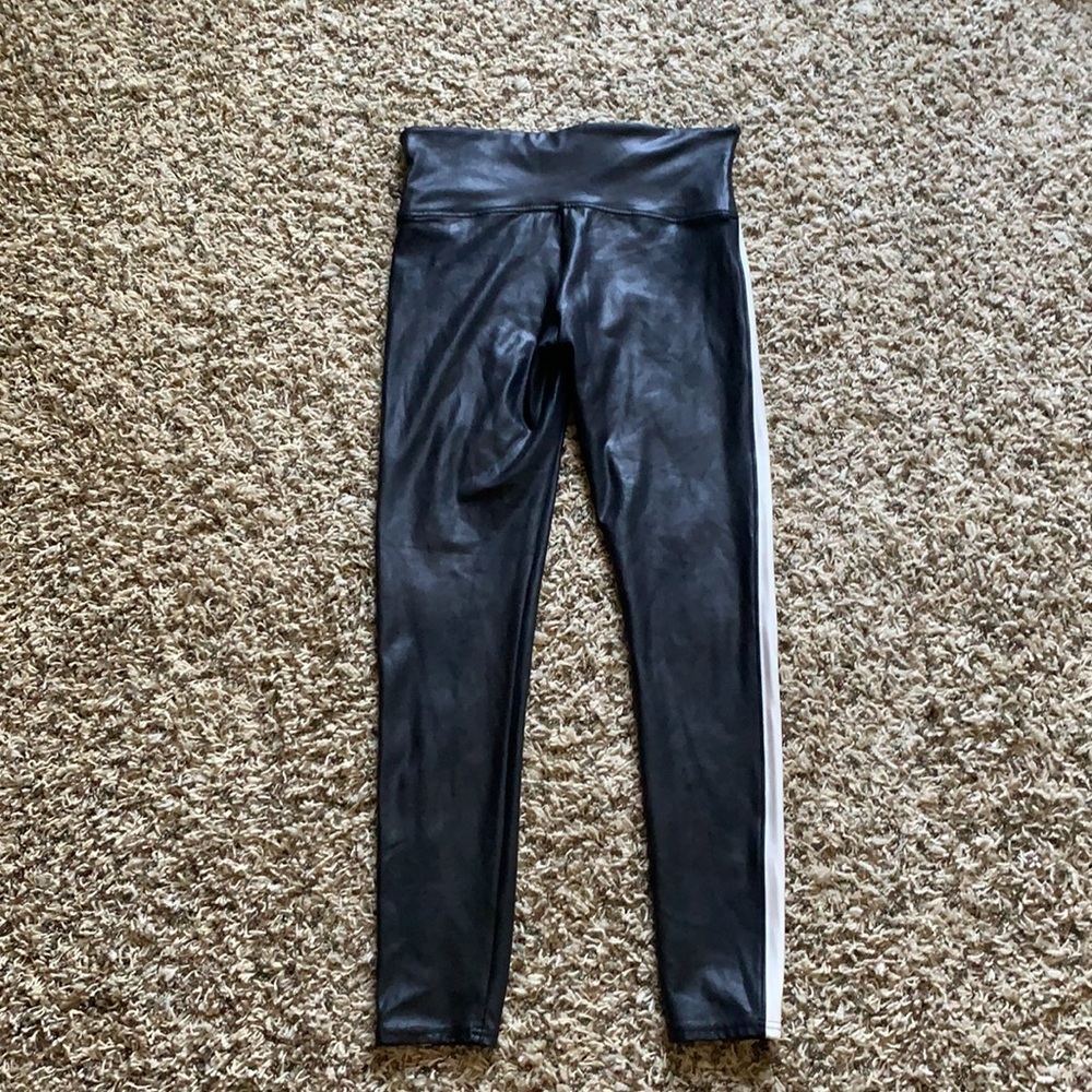 SPANX Faux Leather Side Stripe Leggings - Picture 10 of 15
